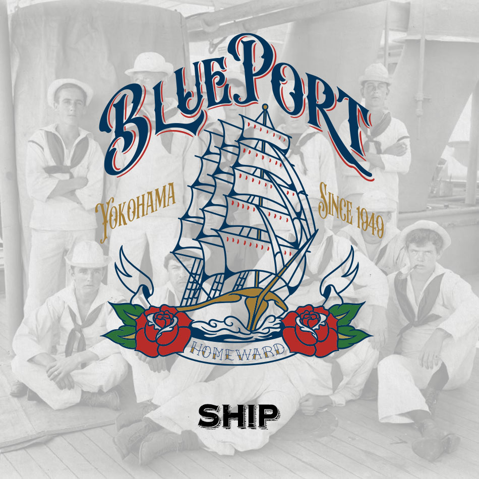【BLUE PORT】SHIP HEAVY WEIGHT T-SHIRT