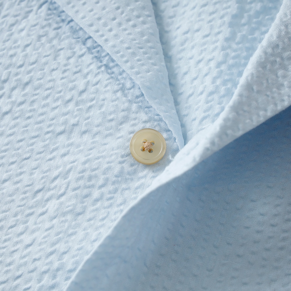  【BLUEPORT】SEERSUCKER SHIRT国産シアサッカーシャツ
