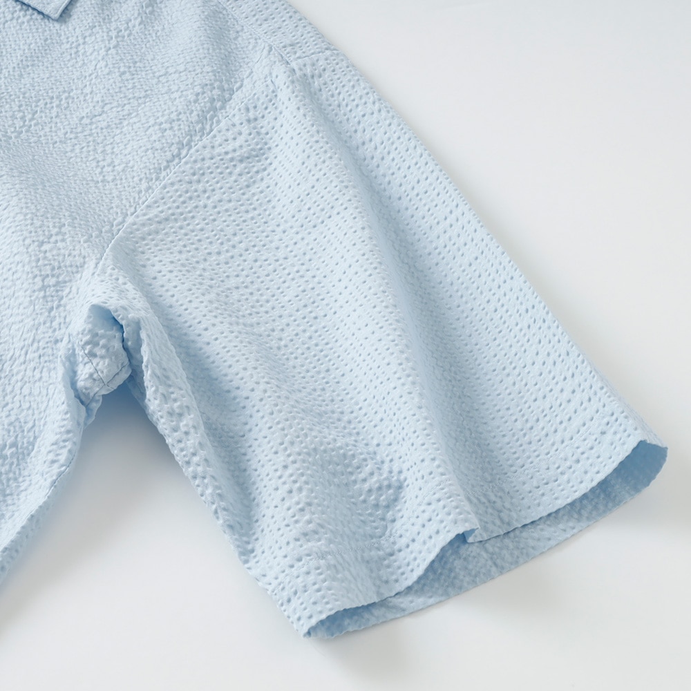  【BLUEPORT】SEERSUCKER SHIRT国産シアサッカーシャツ