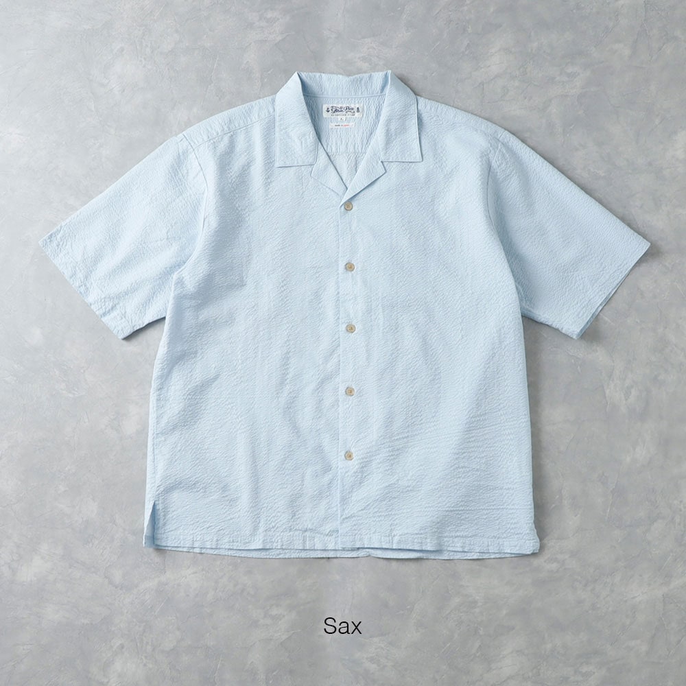  【BLUEPORT】SEERSUCKER SHIRT国産シアサッカーシャツ