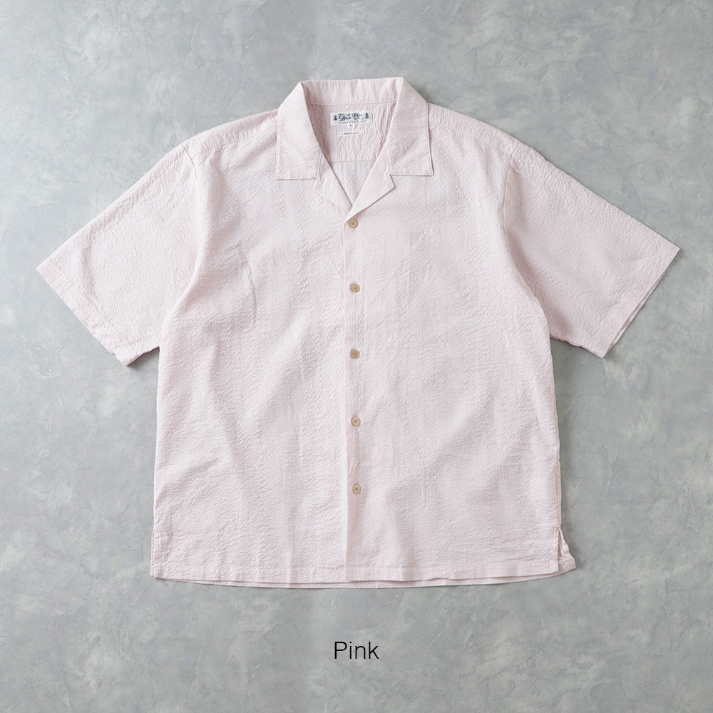  【BLUEPORT】SEERSUCKER SHIRT国産シアサッカーシャツ