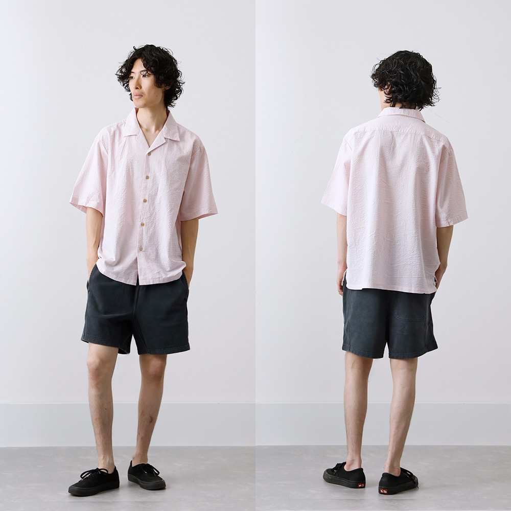  【BLUEPORT】SEERSUCKER SHIRT国産シアサッカーシャツ