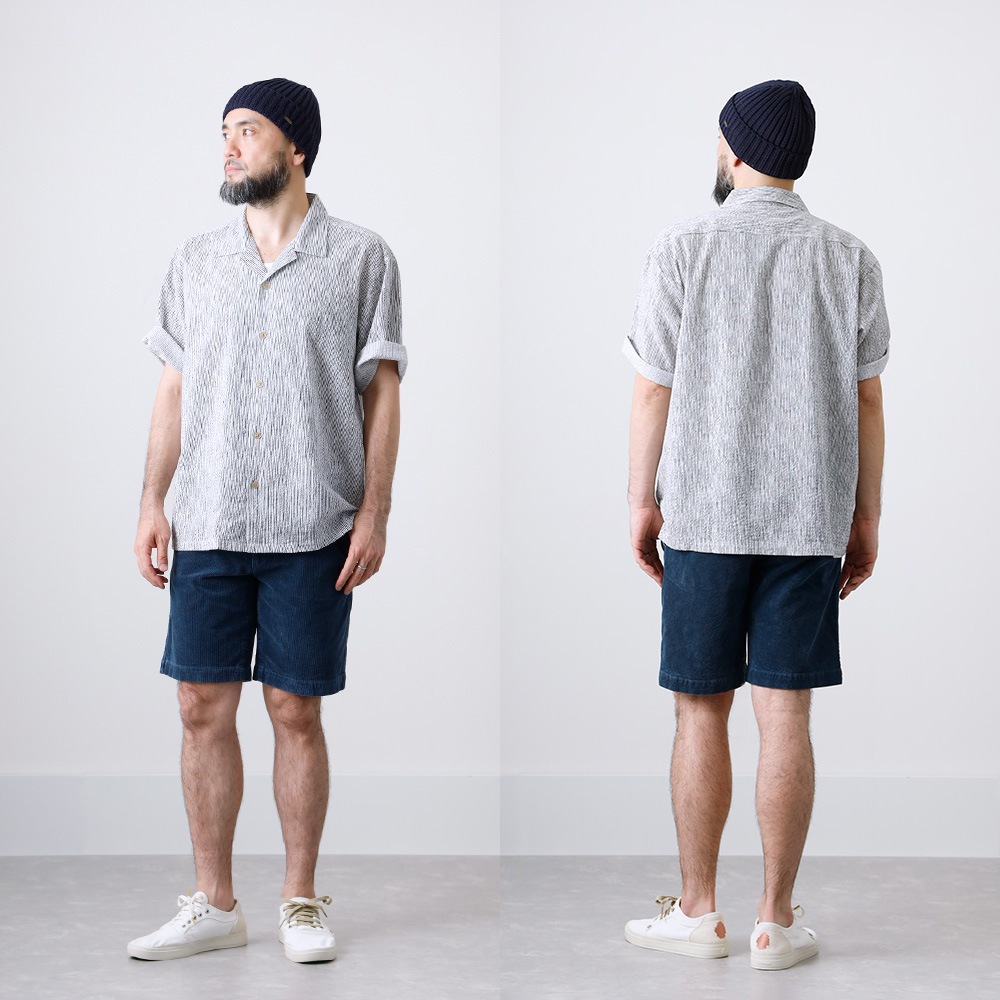  【BLUEPORT】SEERSUCKER SHIRT国産シアサッカーシャツ