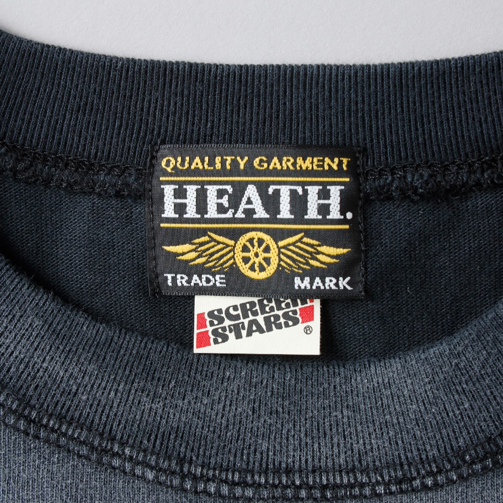 HEATH（ヒース）SCREEN STARS 別注 サンバーンド 五分袖ラグラン プリントTシャツ 