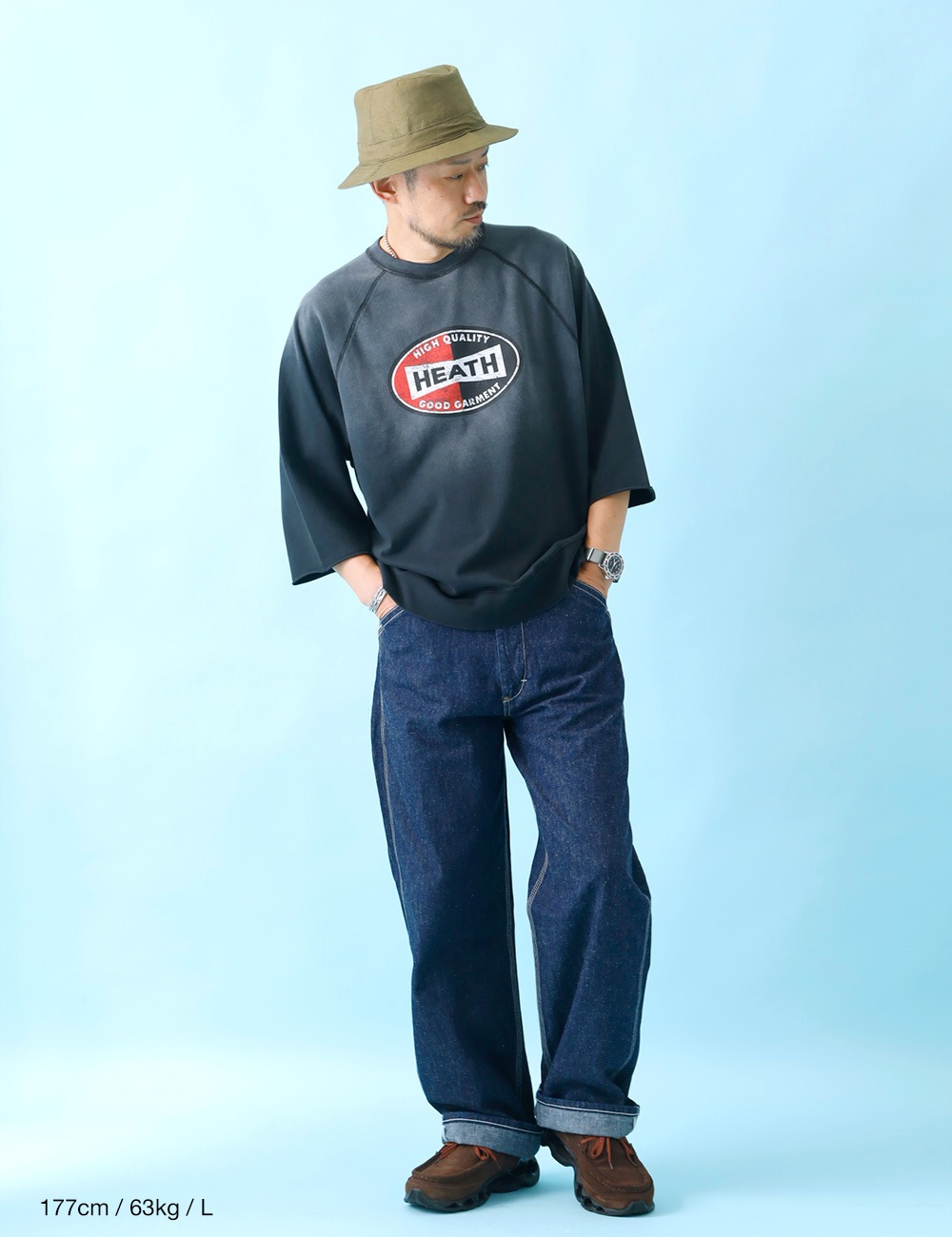 HEATH×SCREEN STARS｜別注サンバーンド七分袖Tシャツ 