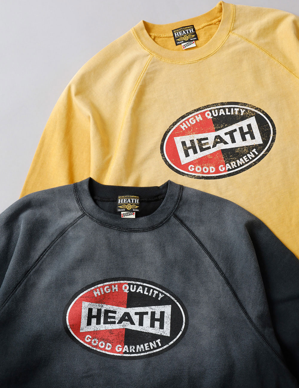 HEATH（ヒース）SCREEN STARS 別注 サンバーンド 五分袖ラグラン プリントTシャツ 