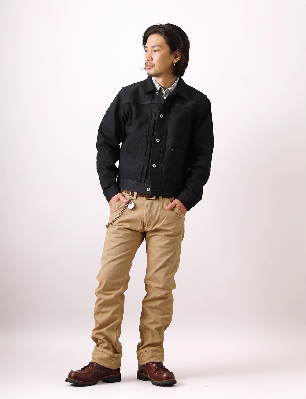 TROPHY CLOTHING ブラック　デニムジャケット HEATH×TROPHY CLOTHING｜デニムジャケット”Blackie Denim” | 大人の
