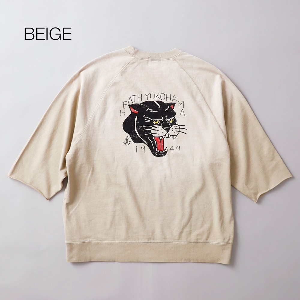 HEATH（ヒース）SCREEN STARS サンバーンド コラボ  五分袖ラグラン プリントTシャツ