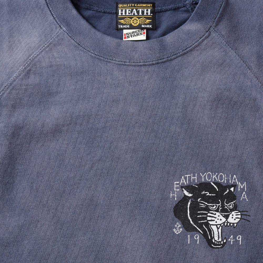 HEATH（ヒース）SCREEN STARS サンバーンド コラボ  五分袖ラグラン プリントTシャツ