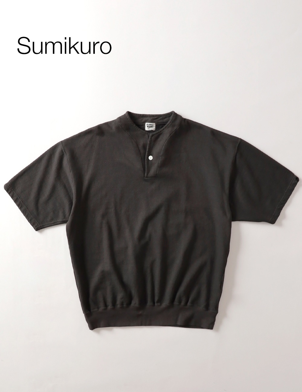 DUBBLE WORKS|LIGHT TERRY HENLEY SWEAT “lot.74005“