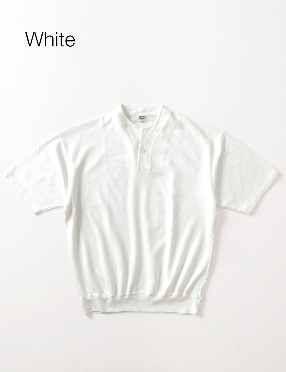 DUBBLE WORKS|LIGHT TERRY HENLEY SWEAT “lot.74005“