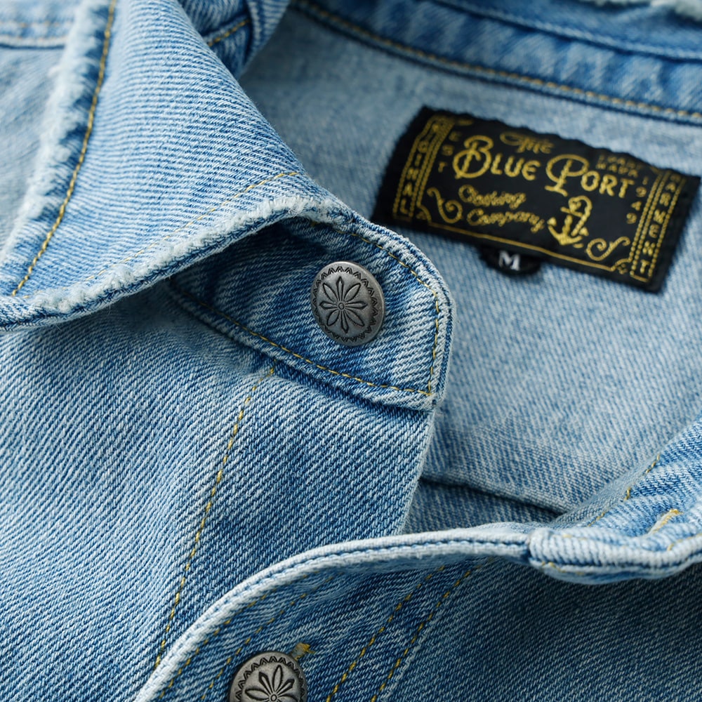  【BLUEPORT】REMAKE DENIM SHIRTリメイクデニムシャツ