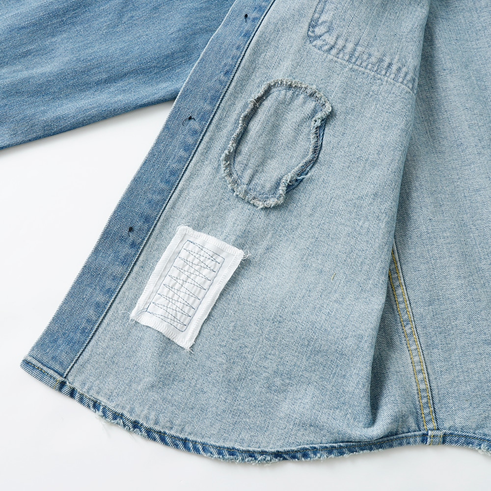  【BLUEPORT】REMAKE DENIM SHIRTリメイクデニムシャツ