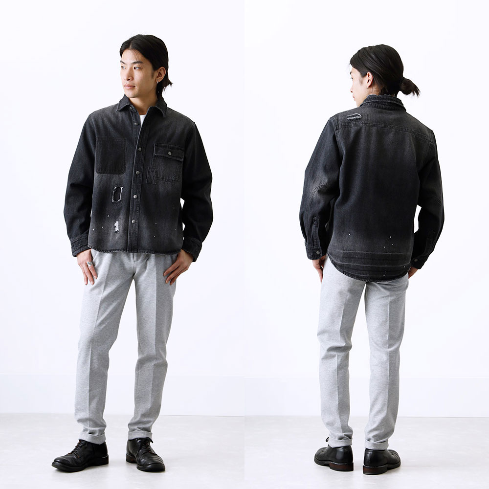  【BLUEPORT】REMAKE DENIM SHIRTリメイクデニムシャツ