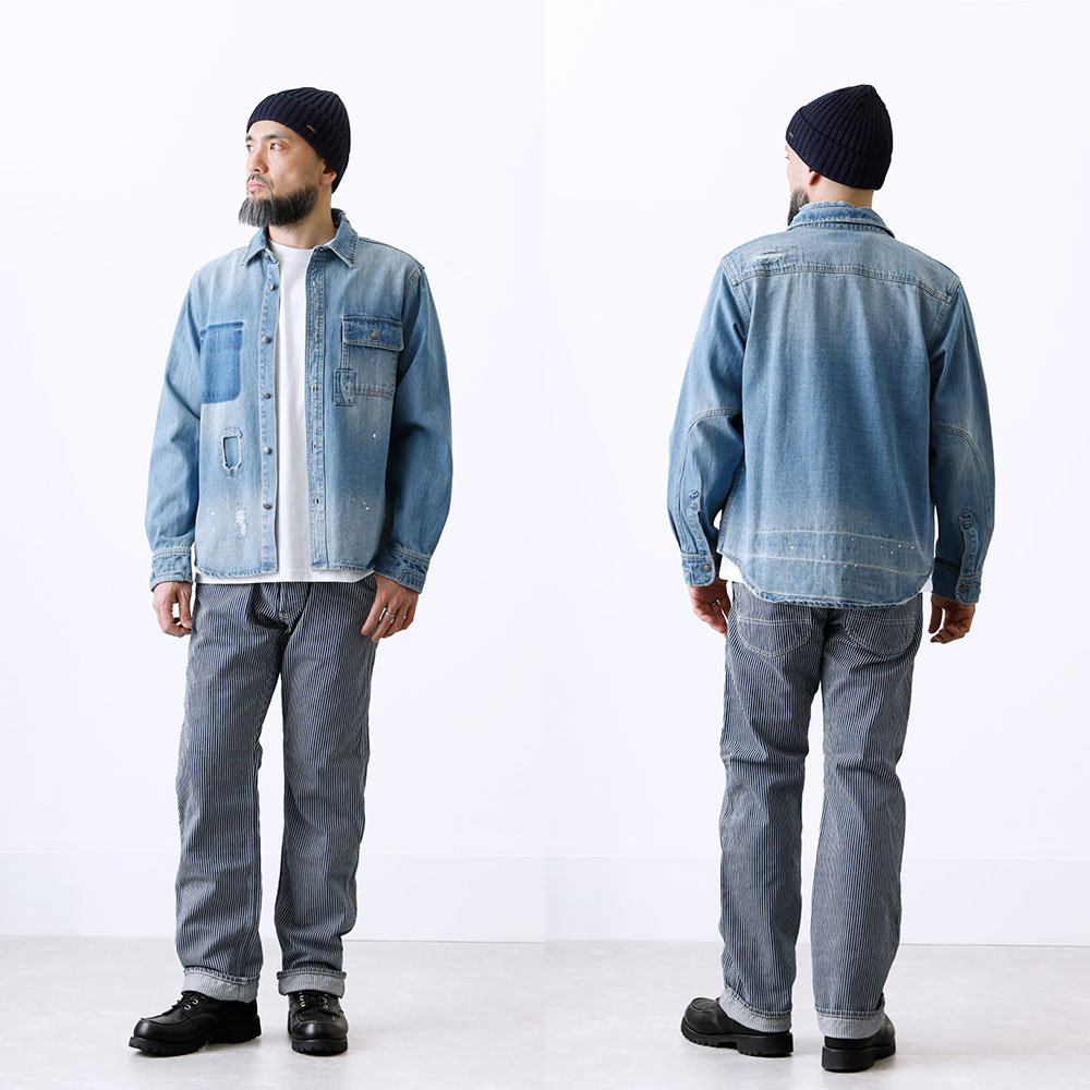  【BLUEPORT】REMAKE DENIM SHIRTリメイクデニムシャツ