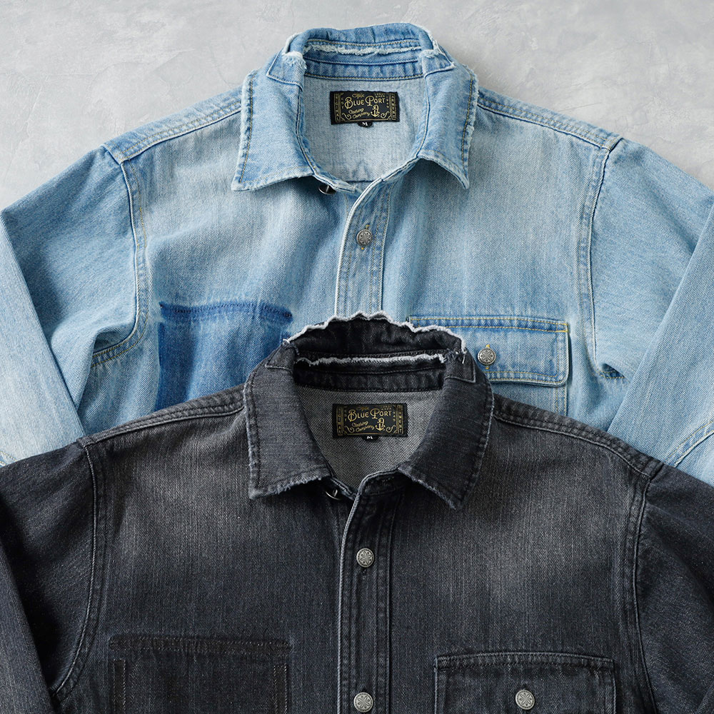 【BLUEPORT】REMAKE DENIM SHIRTリメイクデニムシャツ