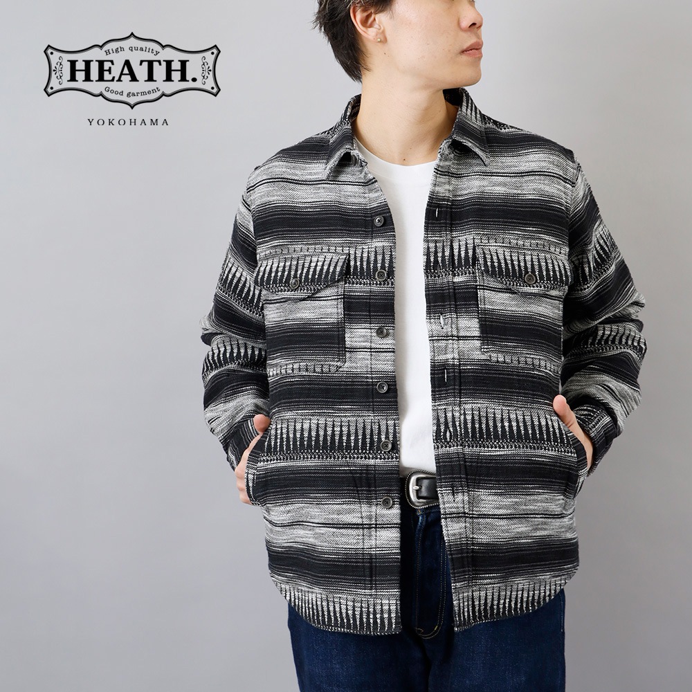 10%OFF！ファミリーSALE！<1月1日 0時から！>◆HEATH (ヒース) ジャカード シャツジャケット