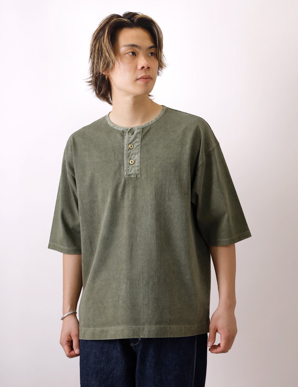 BLUEPORT×BARNS×BUTTON WORKS｜別注 BIG COZUN HENLEY TEE | 大人の