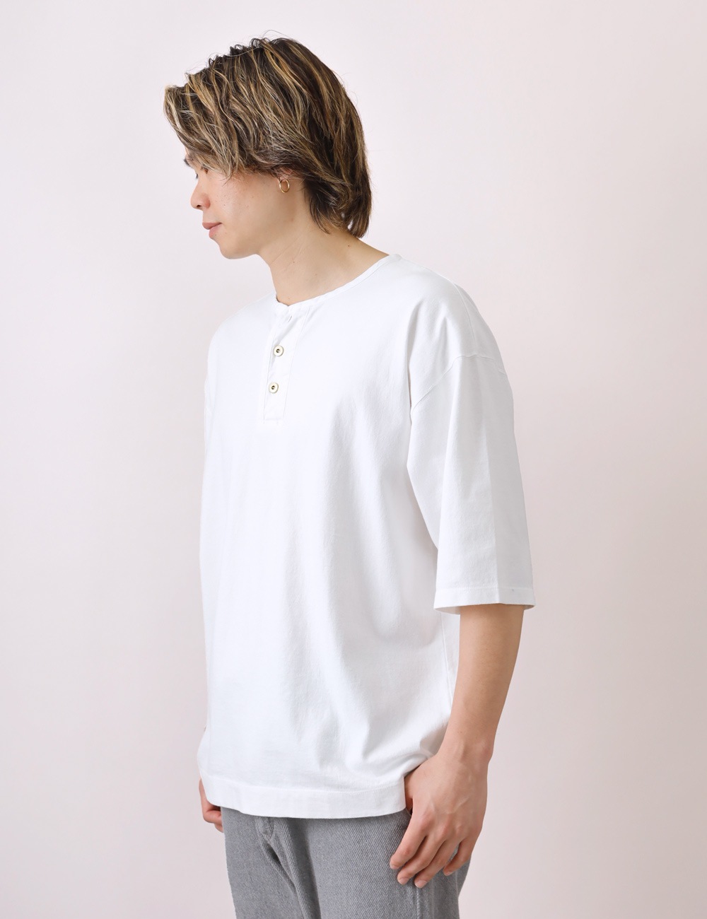 BLUEPORT×BARNS×BUTTON WORKS｜別注 BIG COZUN HENLEY TEE