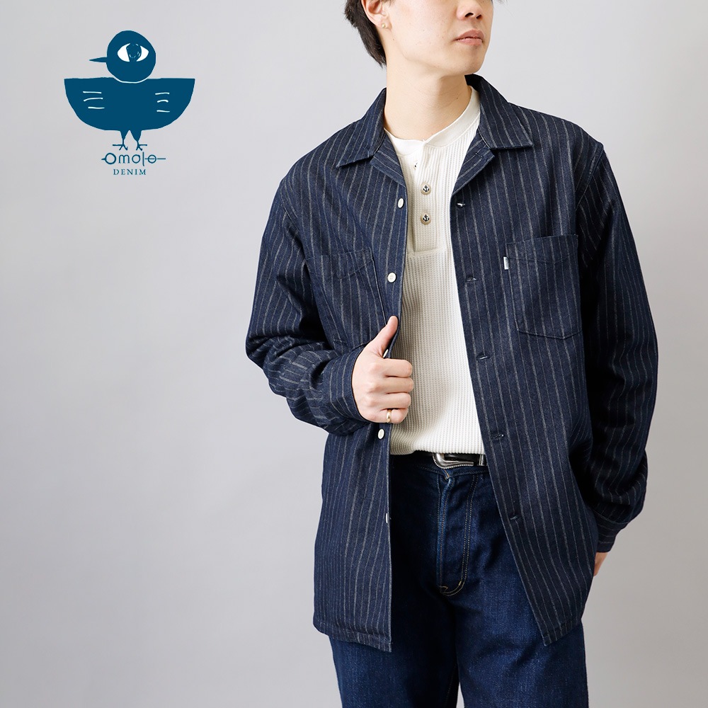 <10%OFF！ファミリーSALE！>◆omotodenim（オモトデニム）ドビーデニムワークシャツ