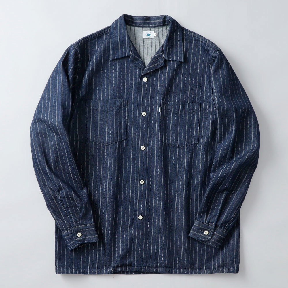 <10%OFF！ファミリーSALE！>◆omotodenim（オモトデニム）ドビーデニムワークシャツ