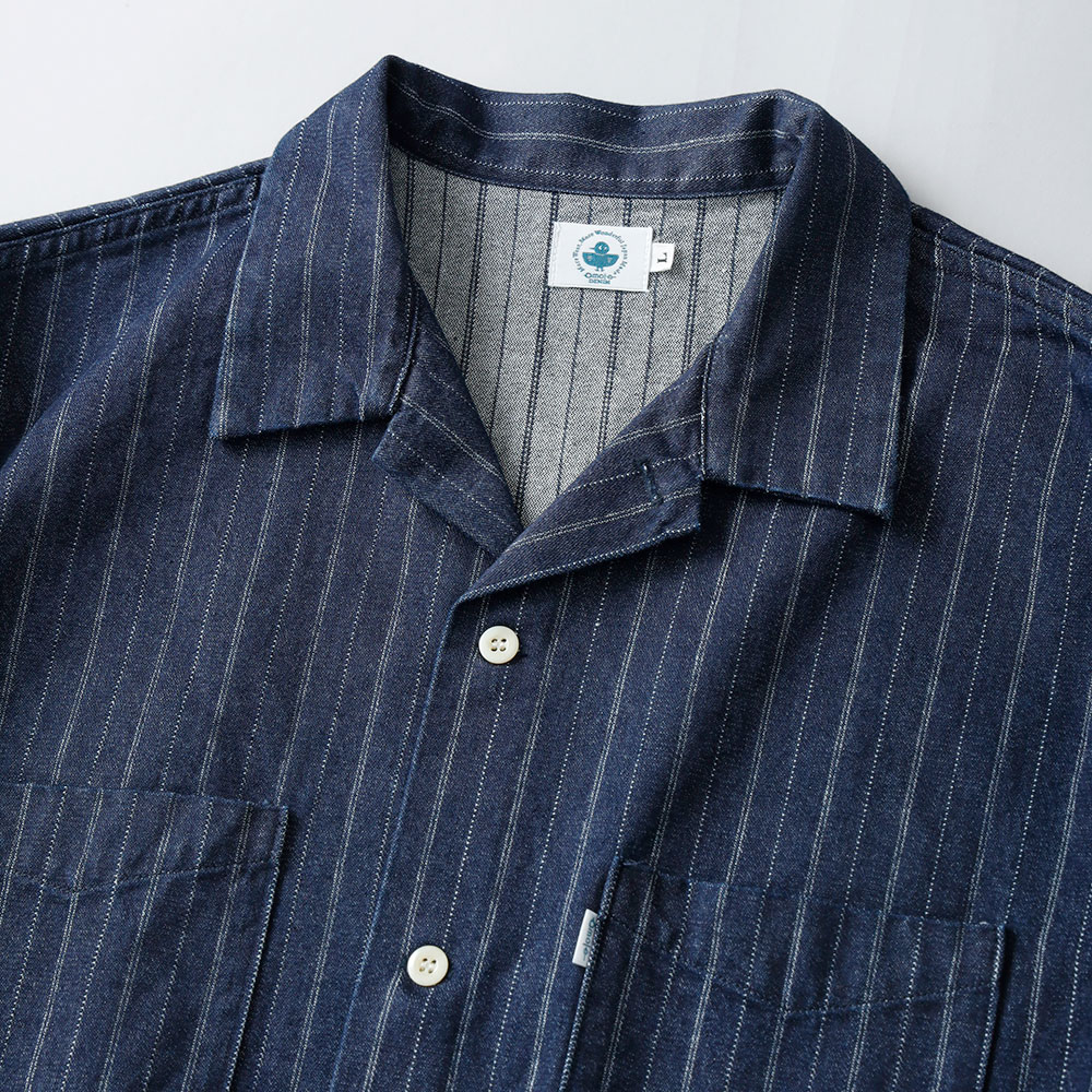 <10%OFF！ファミリーSALE！>◆omotodenim（オモトデニム）ドビーデニムワークシャツ