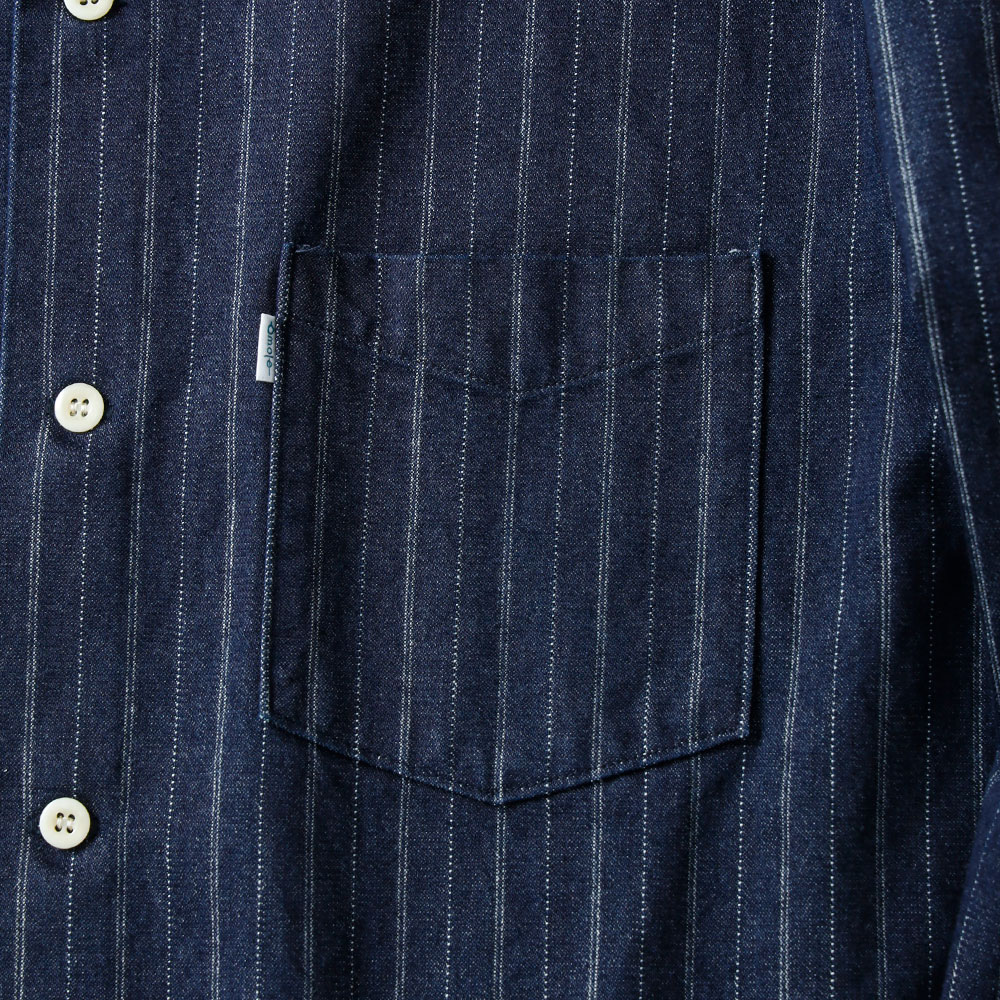 <10%OFF！ファミリーSALE！>◆omotodenim（オモトデニム）ドビーデニムワークシャツ