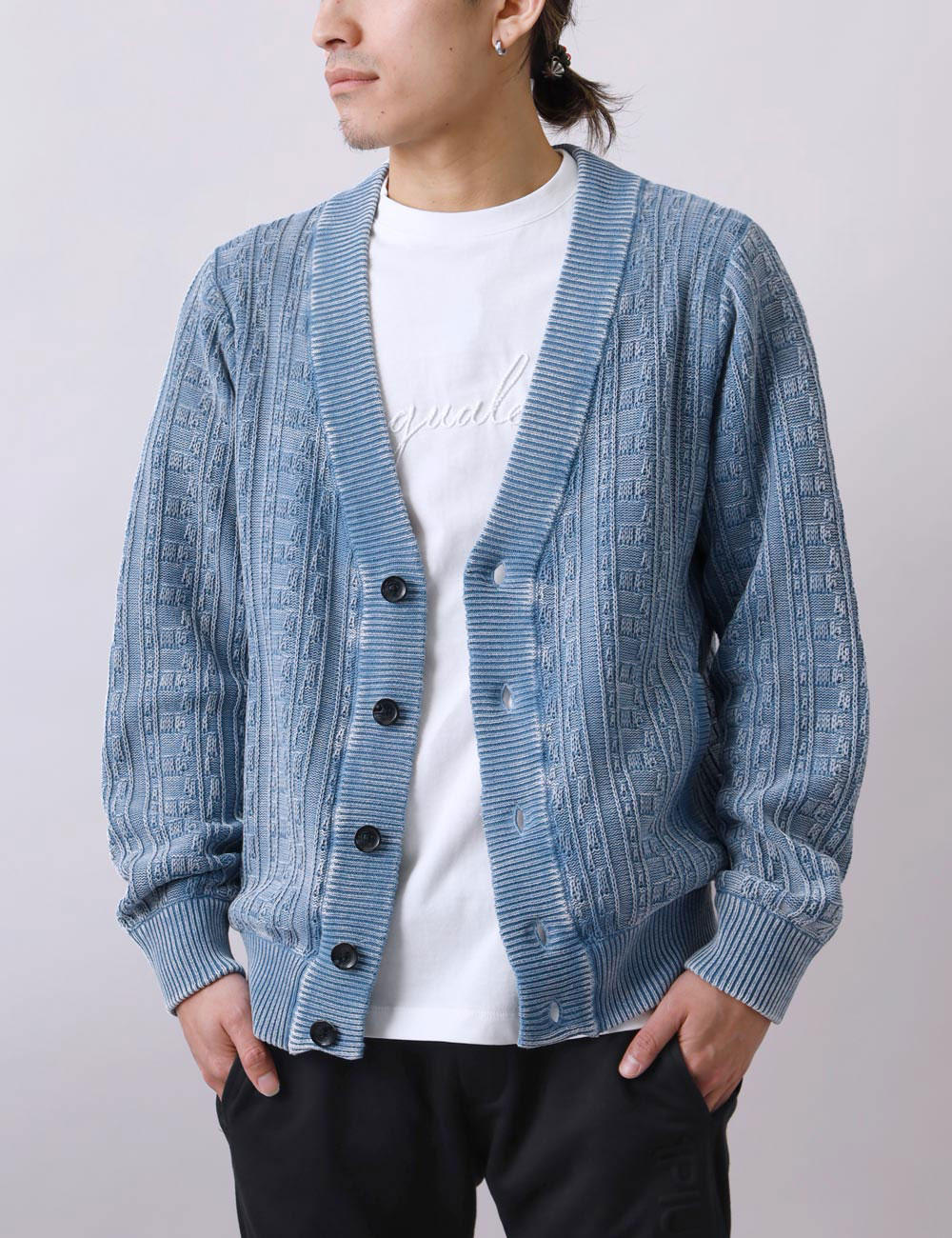 LUXEAKMPLUS（リュクスエイケイエムプラス） インディゴカーディガン