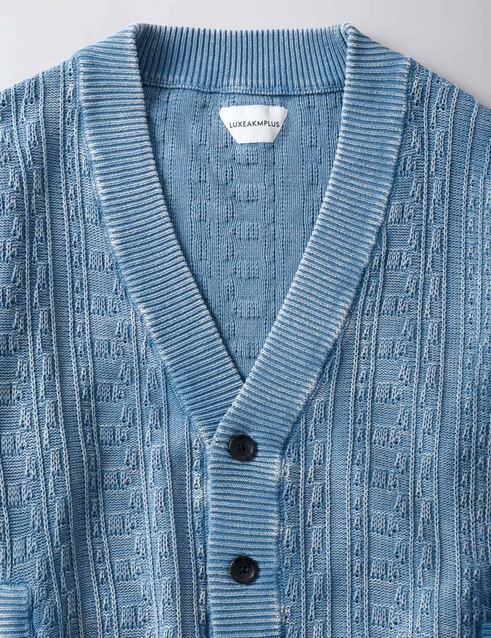 LUXEAKMPLUS（リュクスエイケイエムプラス） インディゴカーディガン