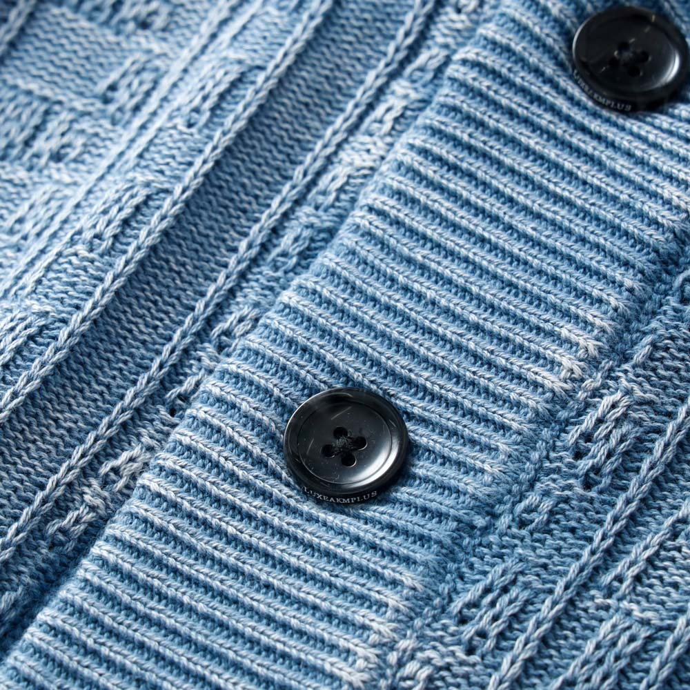 LUXEAKMPLUS（リュクスエイケイエムプラス） インディゴカーディガン