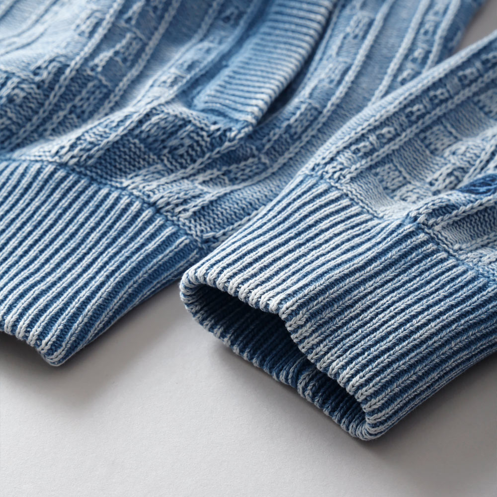 LUXEAKMPLUS（リュクスエイケイエムプラス） インディゴカーディガン