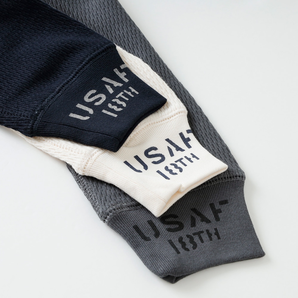 【AVIREX】 HONEYCOMB WAFFLE T-SHIRT USAF ハニカムワッフルロンT