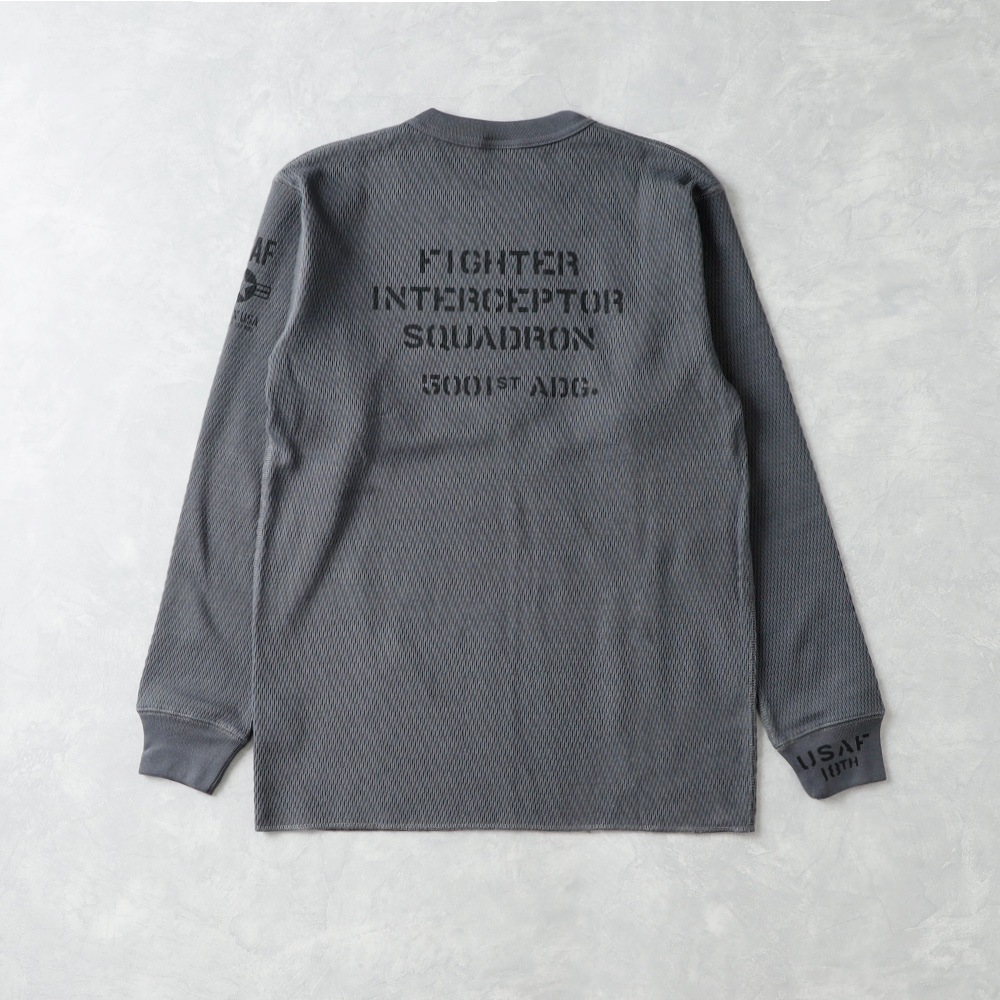 【AVIREX】 HONEYCOMB WAFFLE T-SHIRT USAF ハニカムワッフルロンT