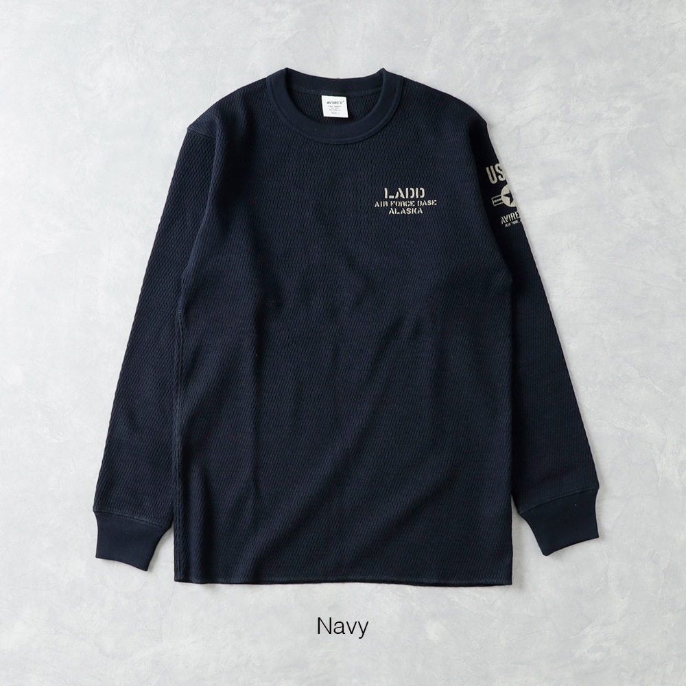 【AVIREX】 HONEYCOMB WAFFLE T-SHIRT USAF ハニカムワッフルロンT