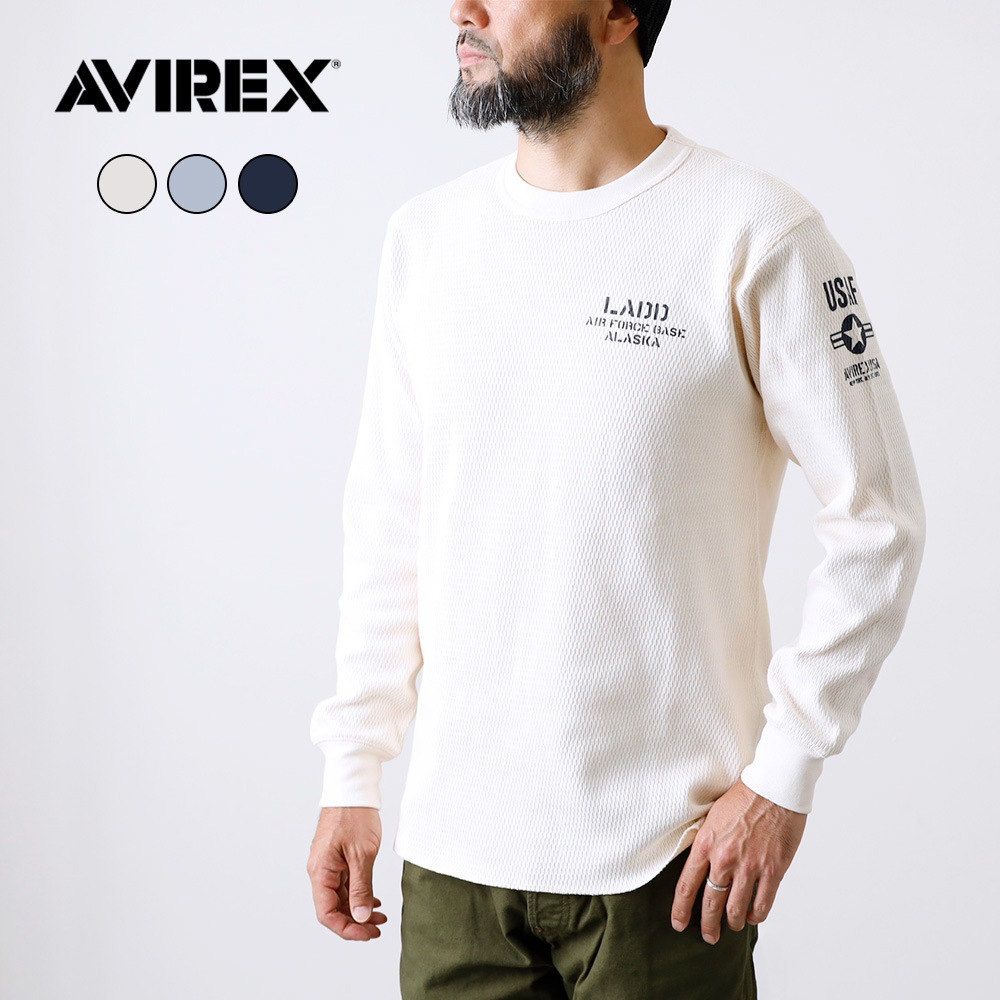 【AVIREX】 HONEYCOMB WAFFLE T-SHIRT USAF ハニカムワッフルロンT