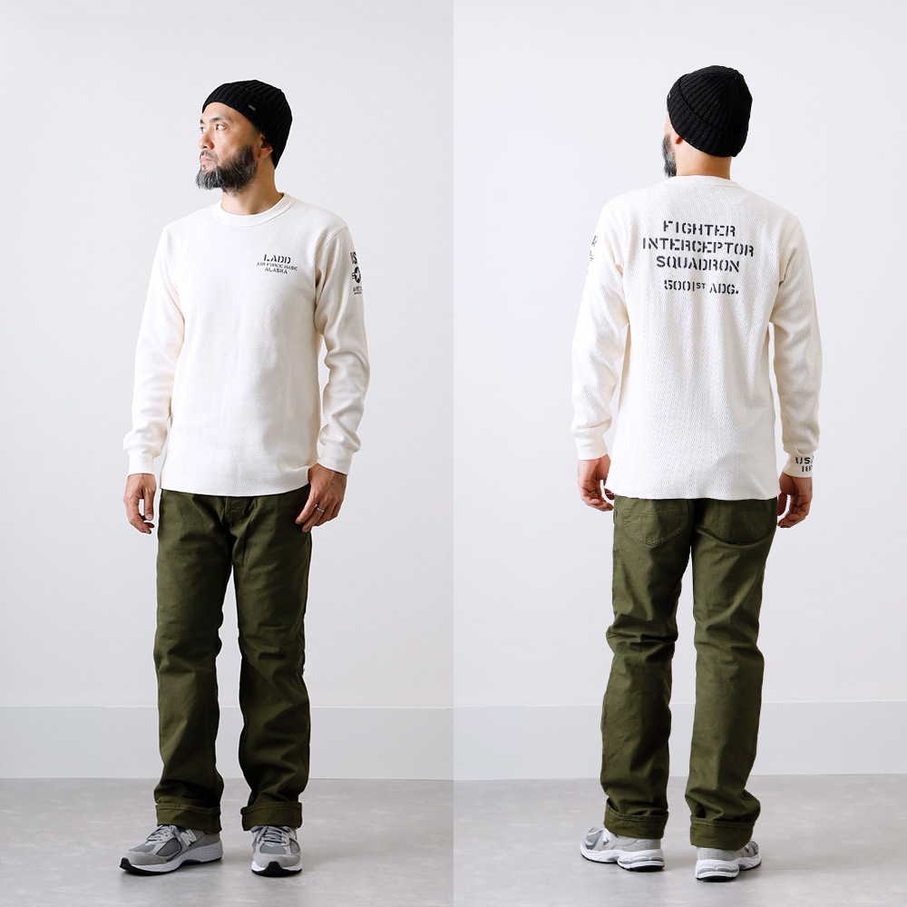 【AVIREX】 HONEYCOMB WAFFLE T-SHIRT USAF ハニカムワッフルロンT