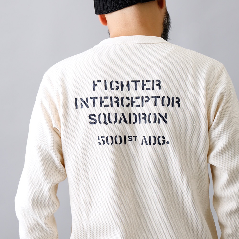 【AVIREX】 HONEYCOMB WAFFLE T-SHIRT USAF ハニカムワッフルロンT