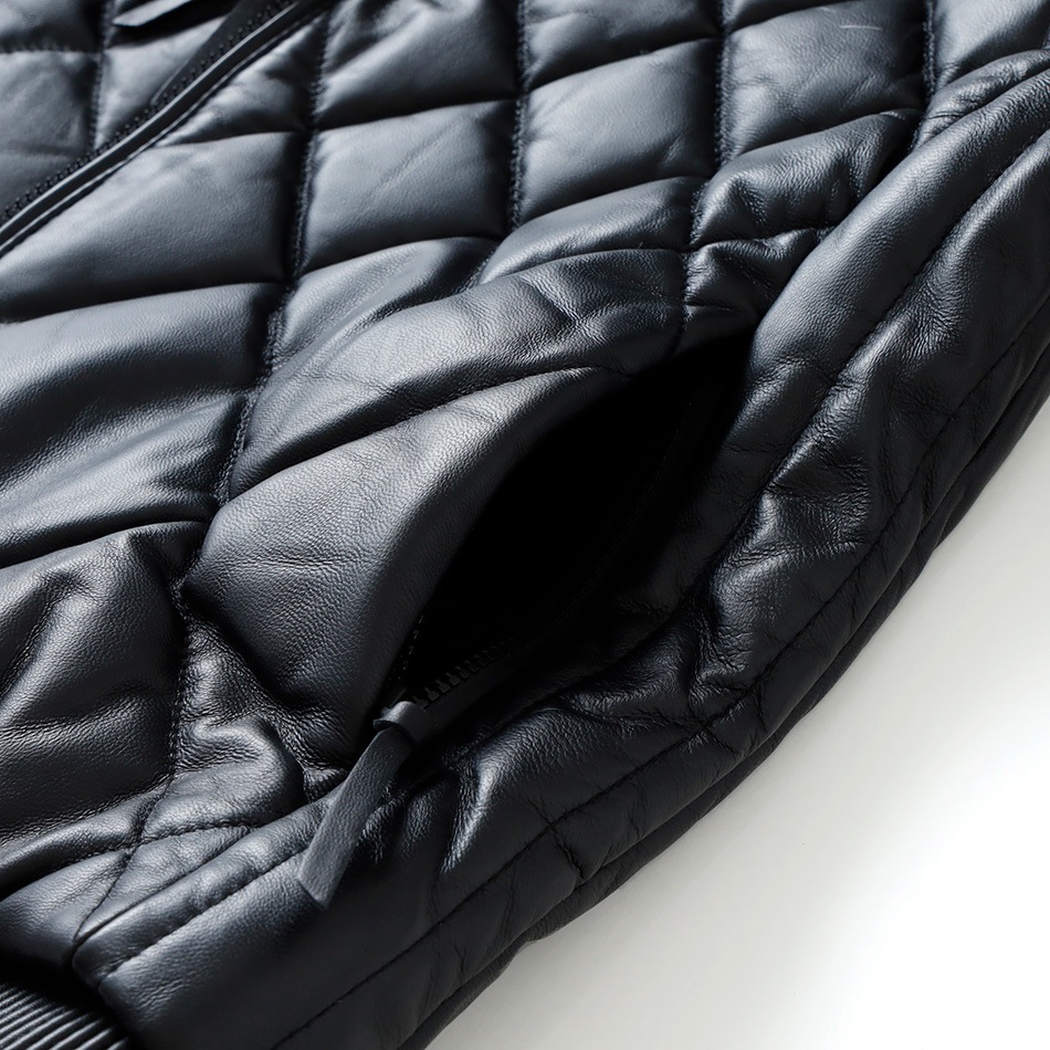 C DIEM】LEATHER DOWN JACKETレザーダウンジャケット 