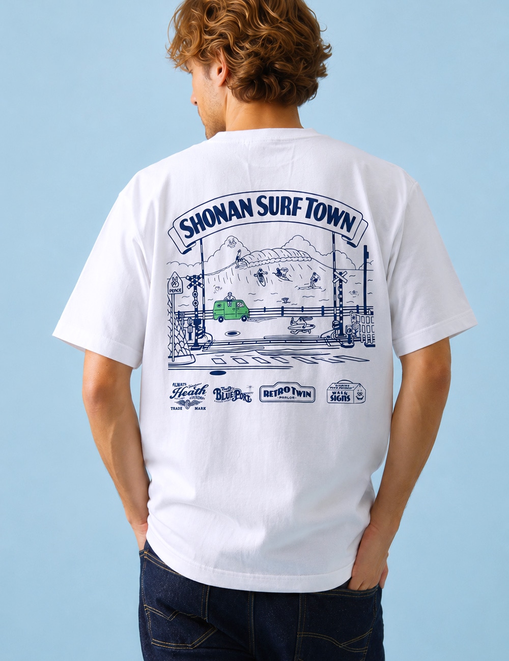 BLUEPORT × RETRO TWIN PARLOR|コラボTシャツ