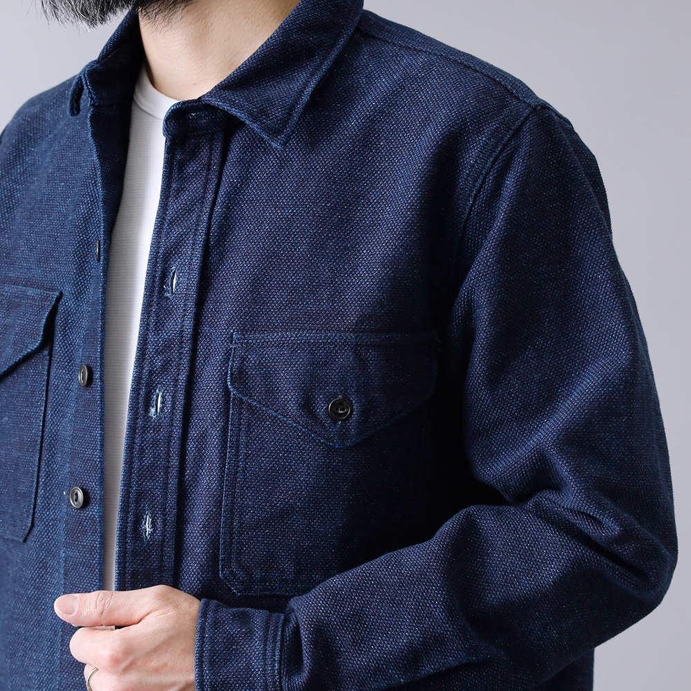 BLUEPORT】SASHIKO INDIGO SHIRTシャツジャケット 