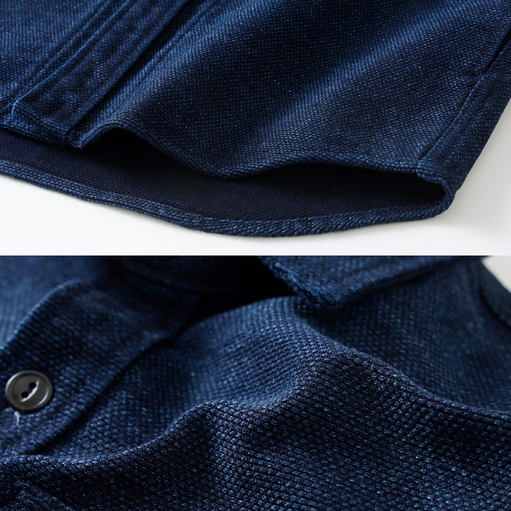 【BLUEPORT】SASHIKO INDIGO SHIRTシャツジャケット 