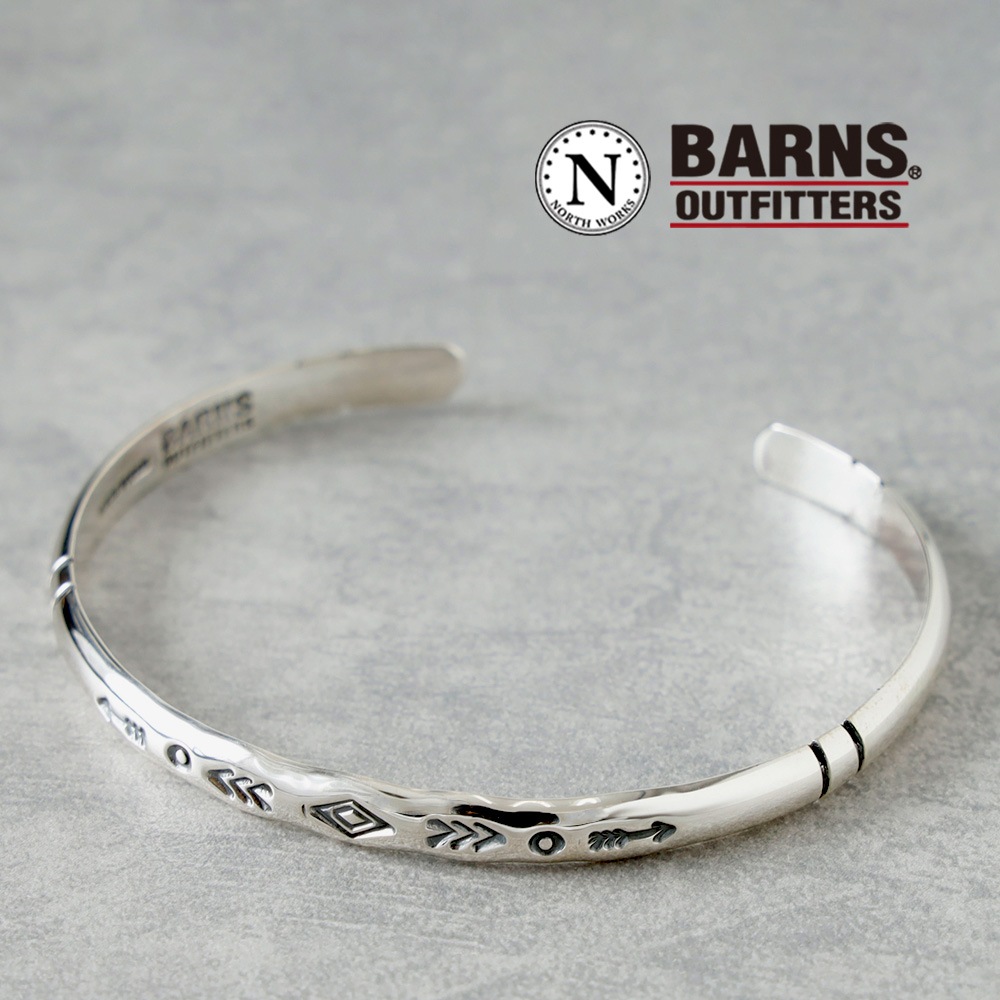 【再入荷】NORTH WORKS × BARNS（ノースワークス x バーンズ）ネイティブ柄アローバングル