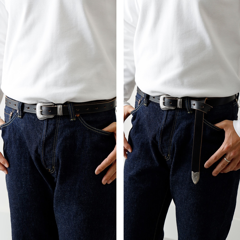 小物 vintage works DH5744 Vintage Works】DH5744 25mm CHROMEXCEL WESTERN BELT クロム