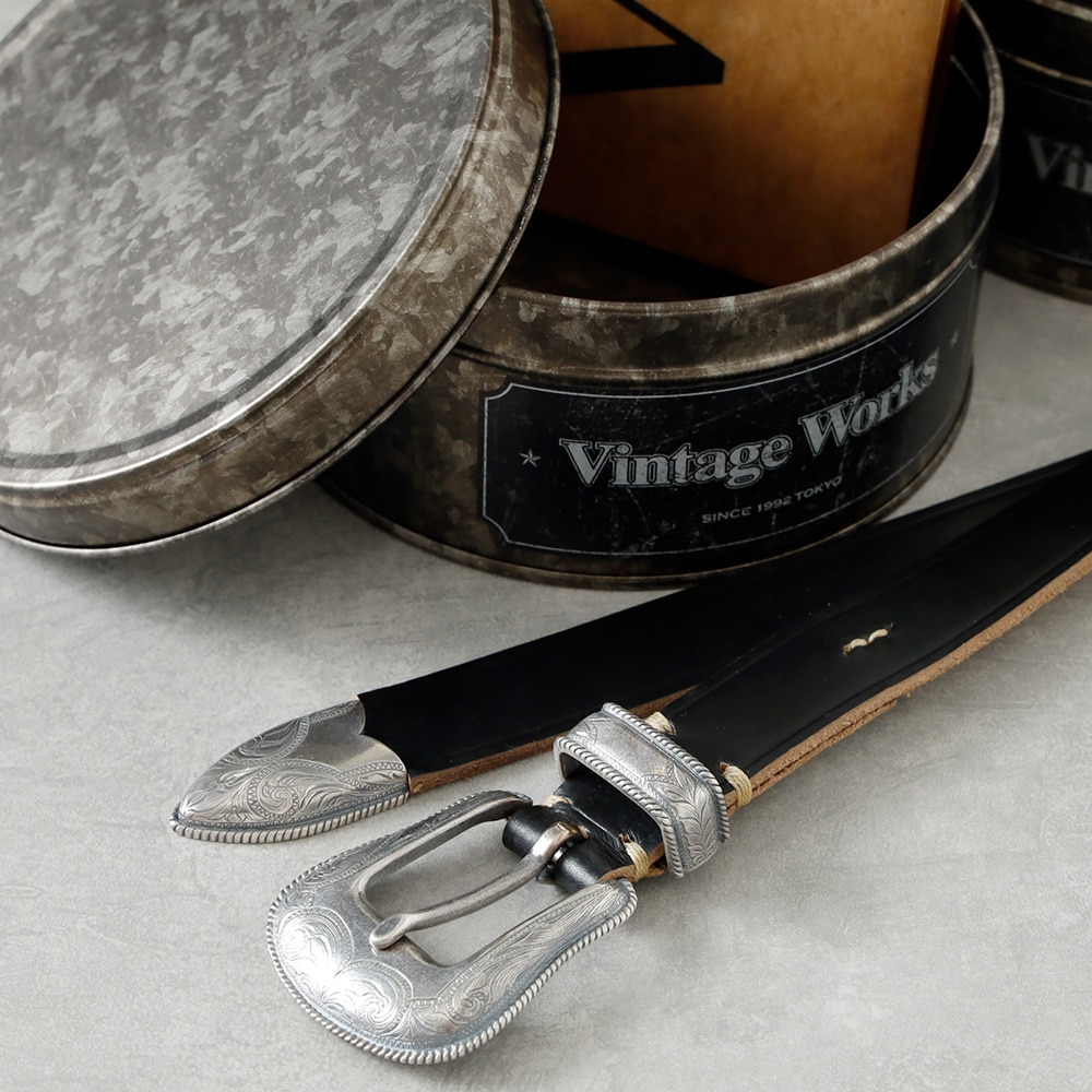 Vintage Works】DH5744 25mm CHROMEXCEL WESTERN BELT クロム