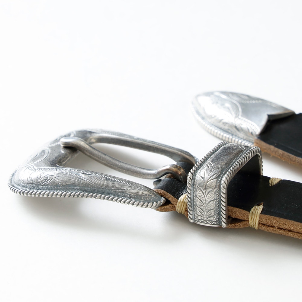 VINTAGE WORKS ブラックレザーベルト　DH5744 Vintage Works ヴィンテージワークス Leather belt レザーベルト