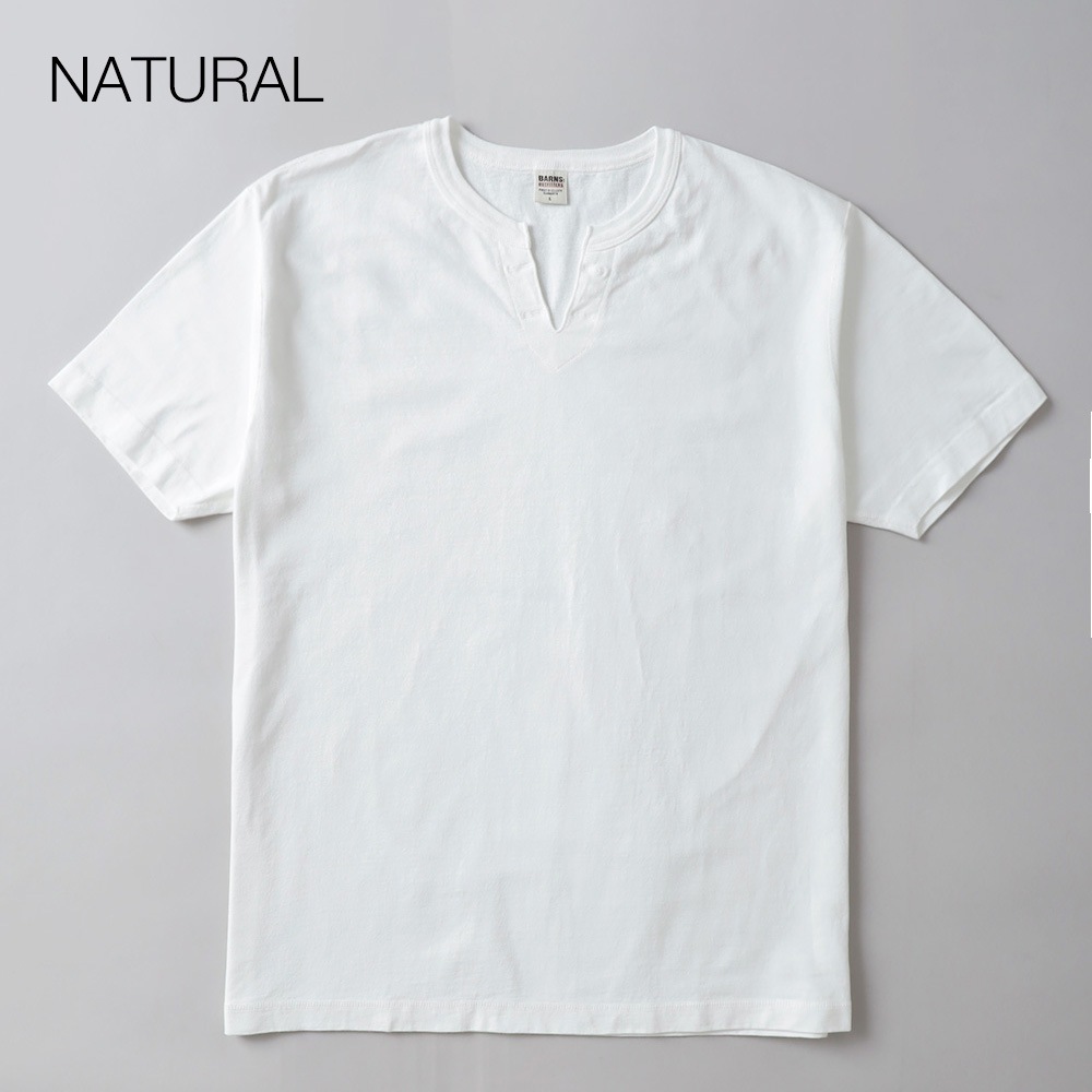 BARNS OUTFITTERS（バーンズ）スキッパーネック Tシャツ