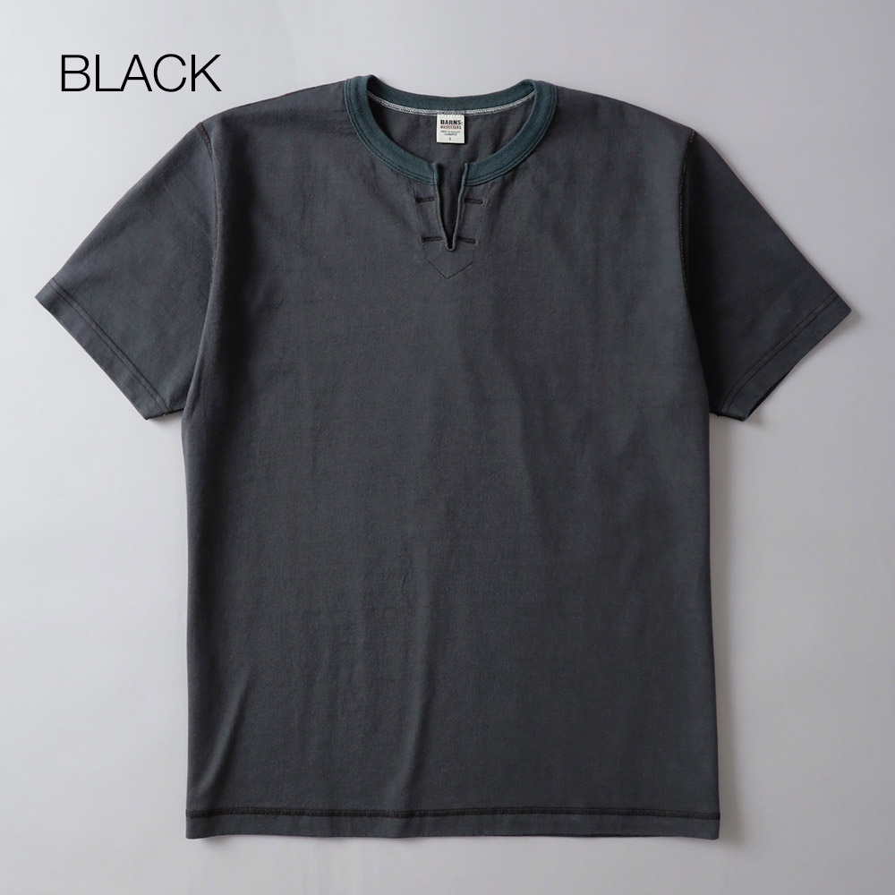 BARNS OUTFITTERS（バーンズ）スキッパーネック Tシャツ