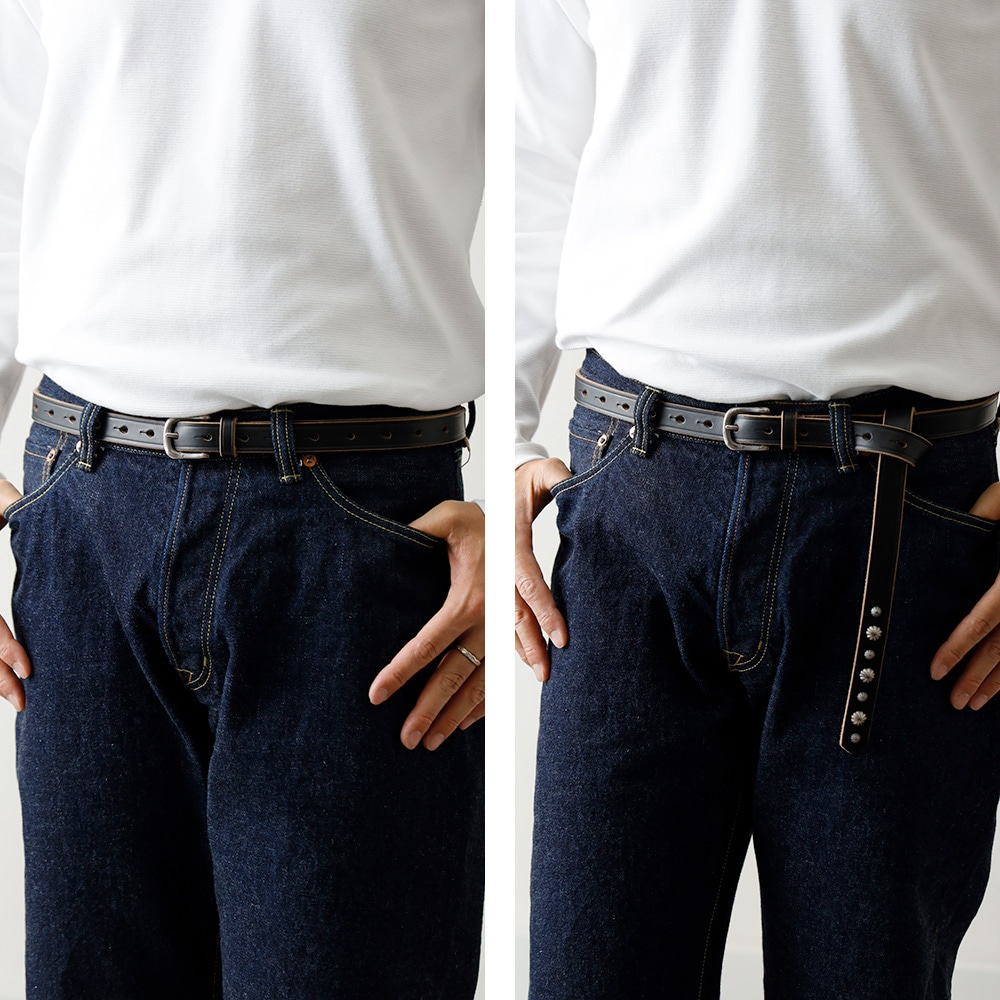 ② VINTAGE WORKS DH5745 Vintage Works】DH5745 20mm CHROMEXCEL CONCHO BELT クロム