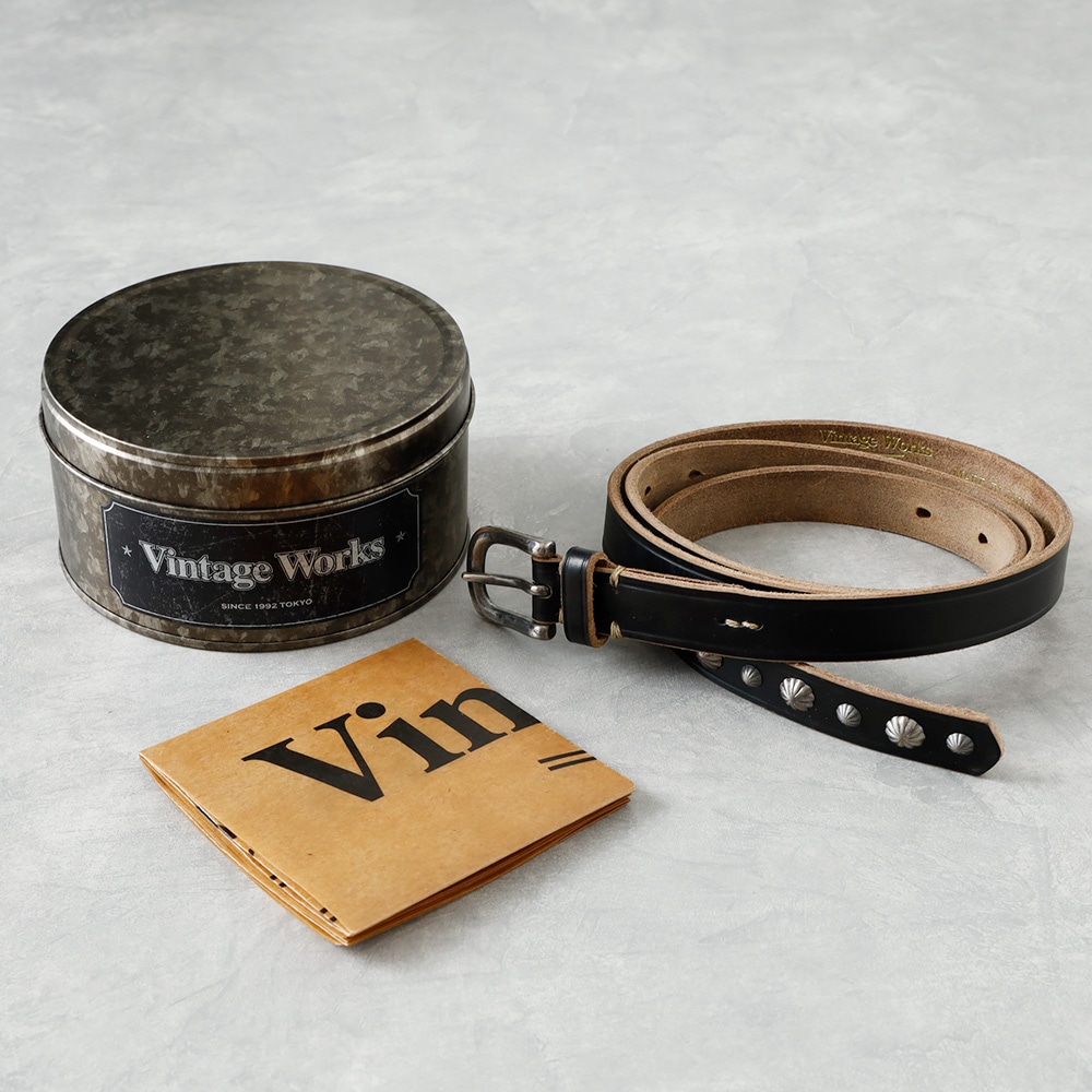 DH5745　VINTAGE WORKS Vintage Works】DH5745 20mm CHROMEXCEL CONCHO BELT クロム