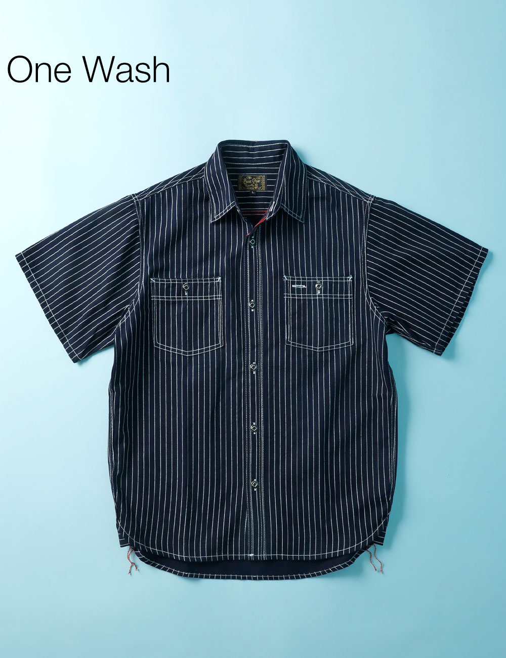 BLUE PORT｜ワークシャツ”Wabash stripe